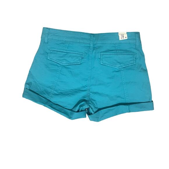 COSMIC BLUE LOVE ADJUSTABLE CUFF STRETCH SHORTS MERMAID MAGIC BLUE SIZE 28 NWT - Picture 4 of 11